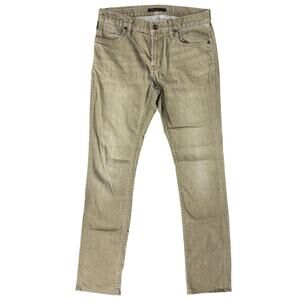 John Varvatos Olive Green Brown Slim Fit Men’s Denim Zip Fly Jeans Pants size 29